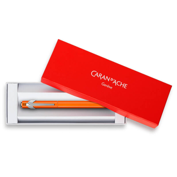 Caran d'Ache Fountain Pen 849 fluo orange open, with gift box